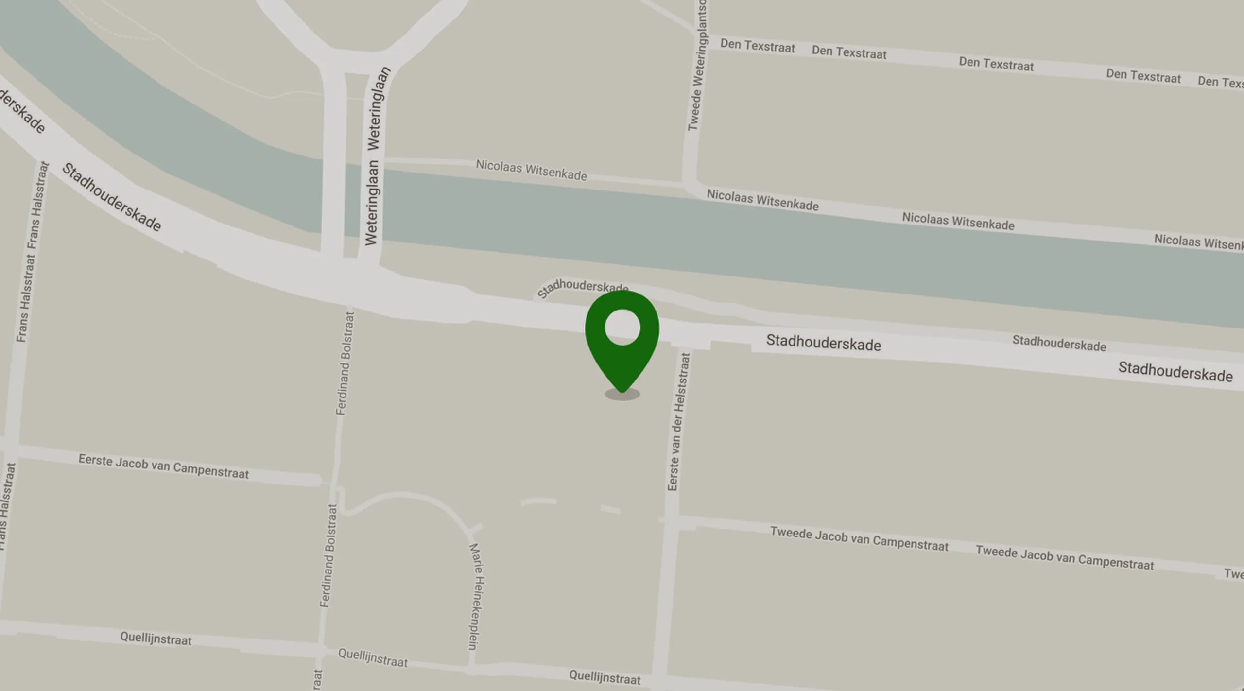 Map showing Heineken Experience location in Amsterdam